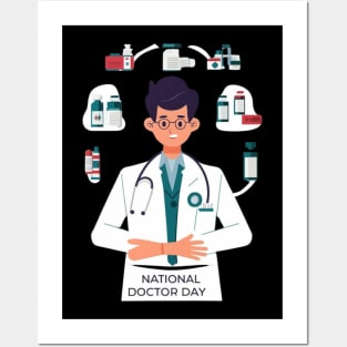 Happy national Doctor day Posters and Art
